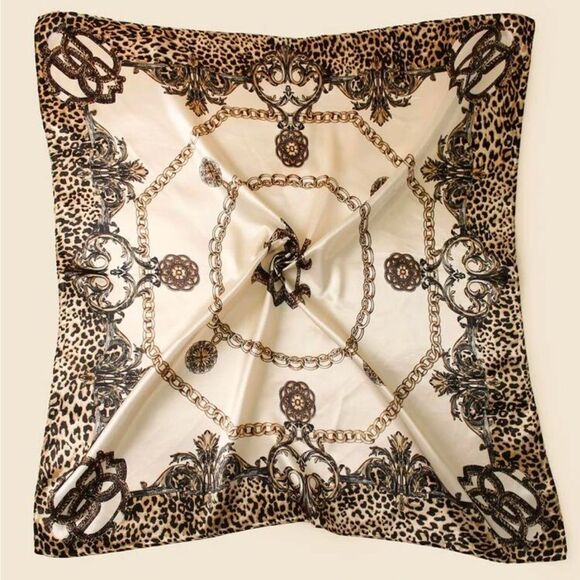 Leopard Chain Pattern Scarf - Picture 1 of 5